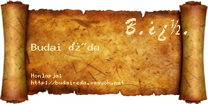 Budai Éda névjegykártya