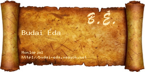 Budai Éda névjegykártya